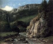 Gustave Courbet Stream in the Jura Mountains painting